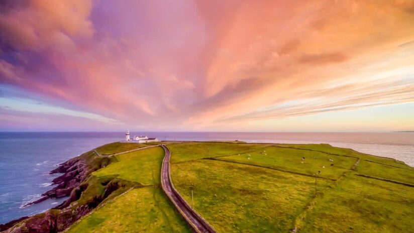 Galley Head Lighthouse being bathed in glorious evening light