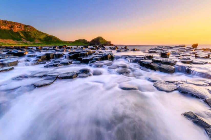 Sunset at Giants Causeway Co Antrim, Ireland