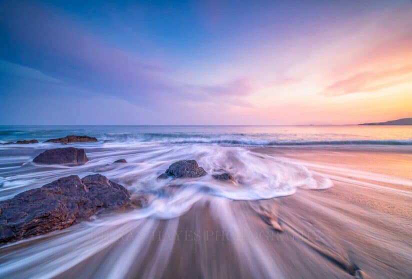 Owenahincha beach seascape taken at sunset during a photography workshop