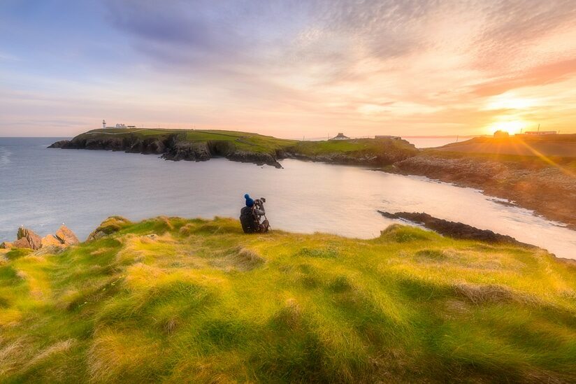 A client on a photography workshop enjoying the views